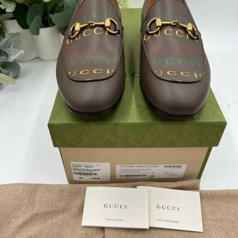 Men's Gucci JORDAAN 100th anniversary horse bit loafers size 7